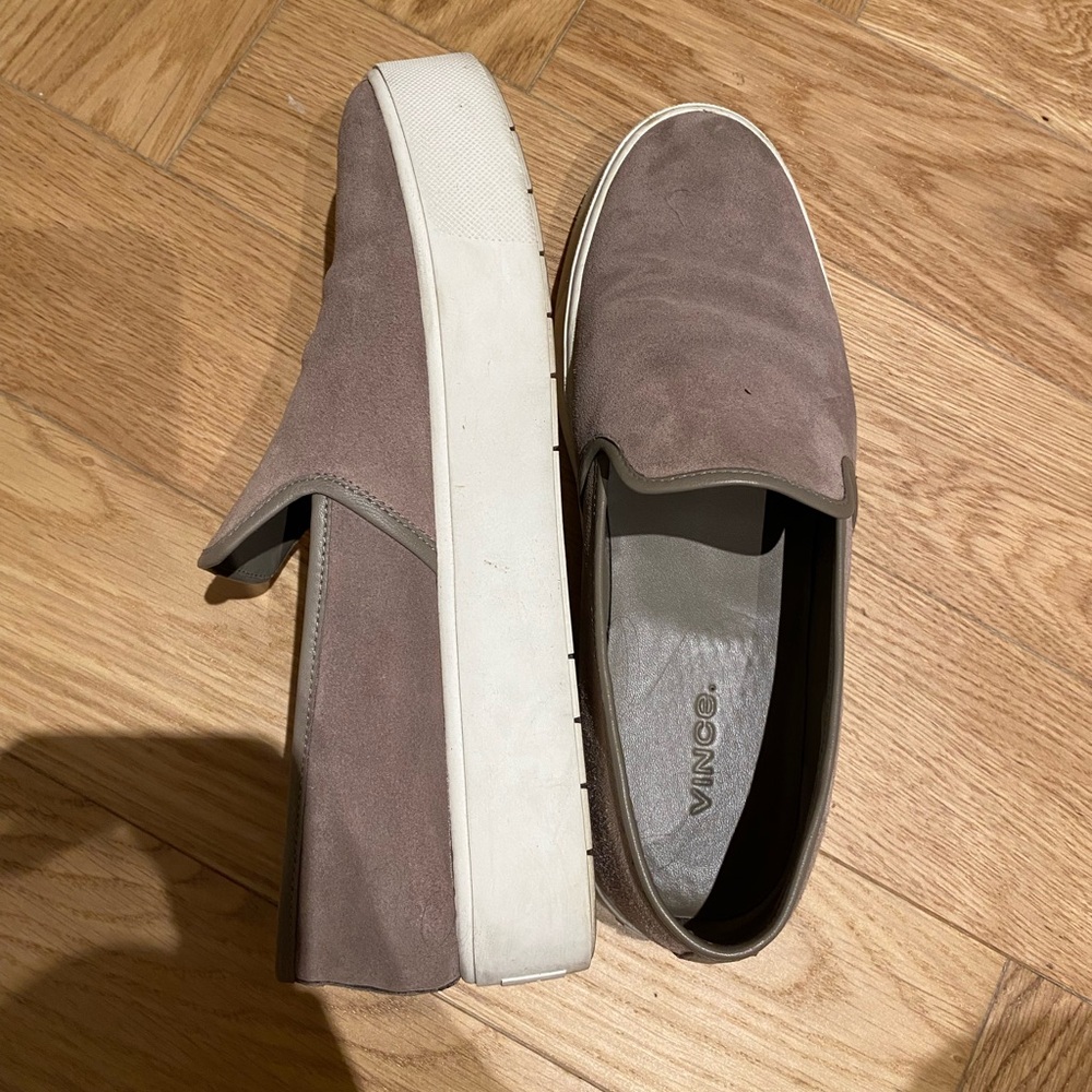Vince platform slip on shoe
